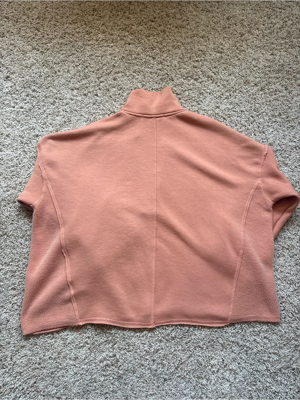 Free People Beach Oversized Comfy Sweatshirt Sz M Orange/Peach/Tan